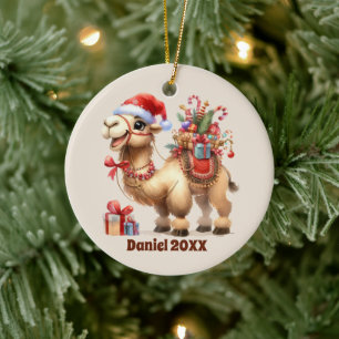 Décoration En Céramique Noël festif ajouter le nom année message Camel
