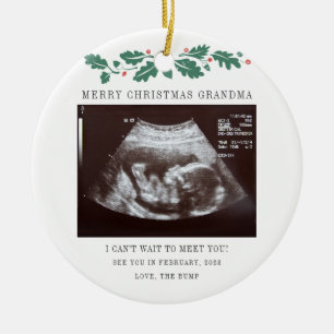 Décoration En Céramique Noël Fête grand-mère Keepsaké Ultrasound