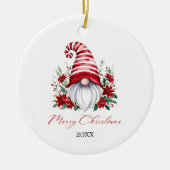 Décoration En Céramique Noël Gnome Poinsettia Noël (Devant)