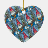 DÉCORATION EN CÉRAMIQUE NOËL GNOME, SQUIRREL, WOODPECKER & CARDINAL (Dos)