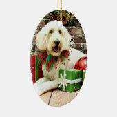 Décoration En Céramique Noël - GoldenDoodle - biscuit (Droite)