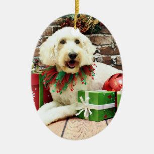 Décoration En Céramique Noël - GoldenDoodle - biscuit
