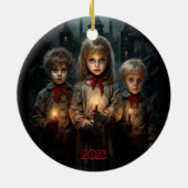 Décoration En Céramique Noël gothique passé (Dos)