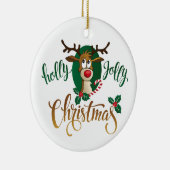 Décoration En Céramique Noël Holly Jolly de Rudolph (Droite)