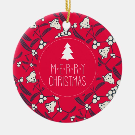 Décoration En Céramique Noël Jingle Bells Joyeuse Salutations Collection (Devant)