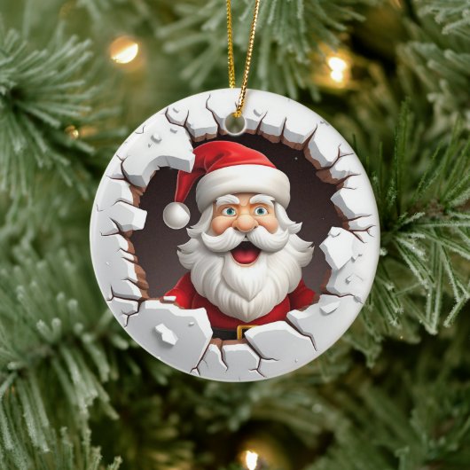 Décoration En Céramique Noël Jolly Père Noël 3D (Arbre)