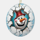 Décoration En Céramique Noël Jolly Snowman 3D (Gauche)