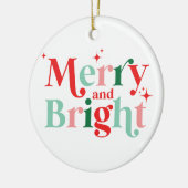 Décoration En Céramique noël joyeux et rouge rose vif (Gauche)