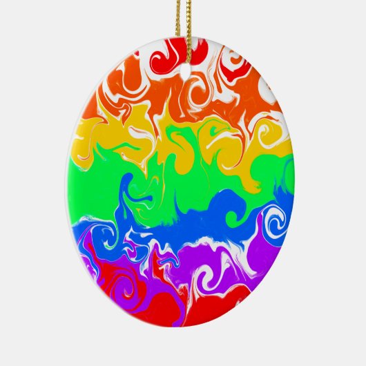 Décoration En Céramique Noël LGBTQIA+ arc-en-ciel (Droite)