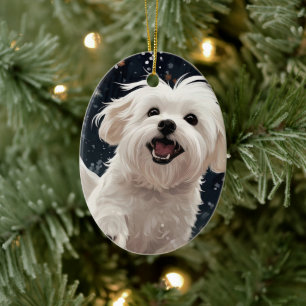 Décoration En Céramique Noël Maltais Unique, Cadeau Pour Amoureux de les c