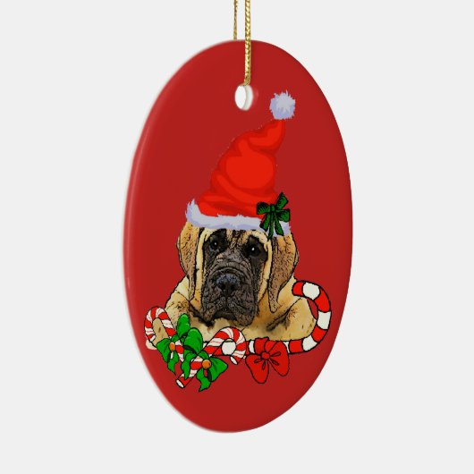 Décoration En Céramique Noël mastiff anglais (Droite)