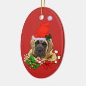 Décoration En Céramique Noël mastiff anglais (Gauche)