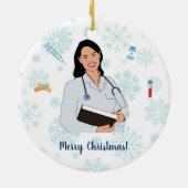 Décoration En Céramique Noël Médicale personnalisé (Dos)
