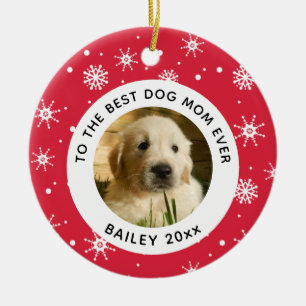 Décoration En Céramique Noël Meilleur chien Maman Jour animal de compagnie