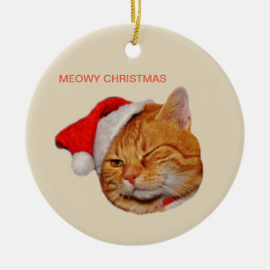 Décoration En Céramique Noël Meowy