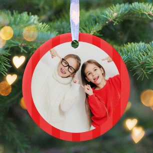 Décoration En Céramique Noël mignon photo Rouge Whimsical Fun