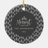 Décoration En Céramique Noël moderne noir blanc japandi (Dos)