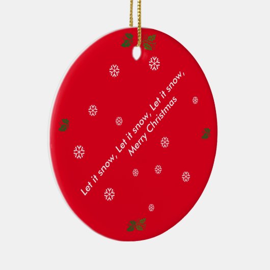 Décoration En Céramique Noël neigeux d'une chow-chow (Droite)