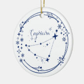 Décoration En Céramique Noël Nom personnalisé Capricorne Zodiac Signal ble (Gauche)