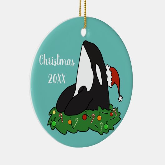 Décoration En Céramique Noël Orca (Droite)
