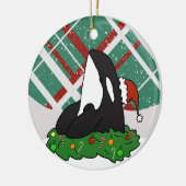 Décoration En Céramique Noël Orca (Gauche)