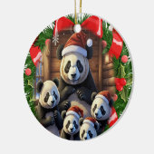 Décoration En Céramique Noël ours panda (Gauche)