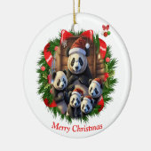 Décoration En Céramique Noël Ours Panda (Gauche)