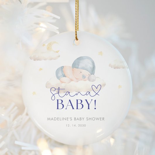 Décoration En Céramique Noël Père Noël Baby Boy Douche