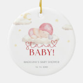 Décoration En Céramique Noël Père Noël bébé fille douche (Dos)