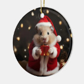 Décoration En Céramique Noël père Noël Hamster (Gauche)