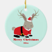 Décoration En Céramique Noël père Noël Jackalope (Dos)