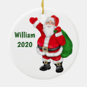 Décoration En Céramique Noël Père Noël personnalisé (Dos)