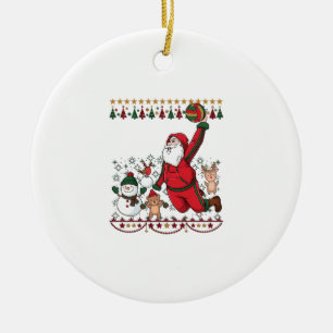 Décoration En Céramique Noël Père Noël Volleyball Bonhomme de neige Renne
