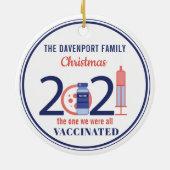 Décoration En Céramique Noël personnalisé 2021 (Dos)