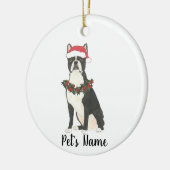 Décoration En Céramique Noël personnalisé Boston Terrier (Gauche)