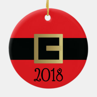 Décoration En Céramique Noël personnalisé de ceinture du père noël