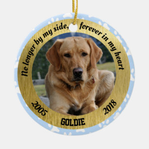 Décoration En Céramique Noël personnalisé de mémorial de chien