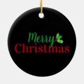 Décoration En Céramique Noël personnalisé de pitbull (Dos)