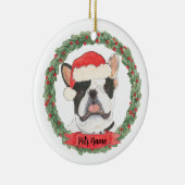 Décoration En Céramique Noël personnalisé noir et blanc Pied Frenchie (Droite)