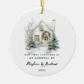 Décoration En Céramique Noël personnalisé Nouveau foyer (Devant)