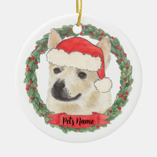 Décoration En Céramique Noël personnalisé pour chien Bouledogue norvégien