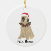 Décoration En Céramique Noël personnalisé pour un Briard (Dos)