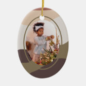 Décoration En Céramique Noël photo Abstraite rétro (Devant)