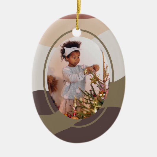 Décoration En Céramique Noël photo Abstraite rétro (Devant)