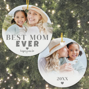 Décoration En Céramique Noël photo personnalisée pour maman 2