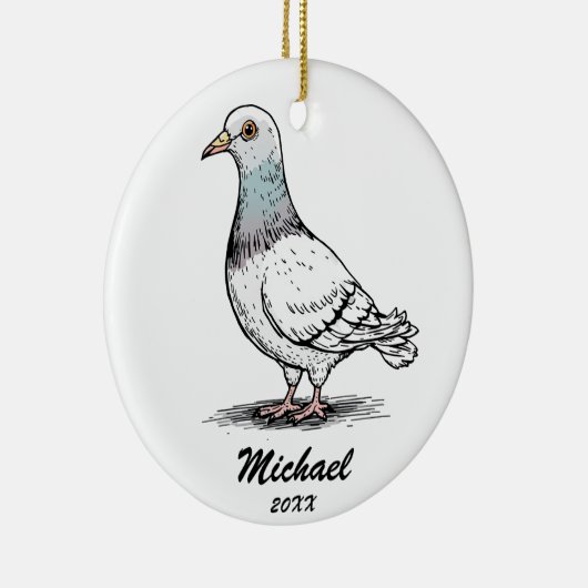 Décoration En Céramique Noël Pigeon moderne Personnalisé (Droite)