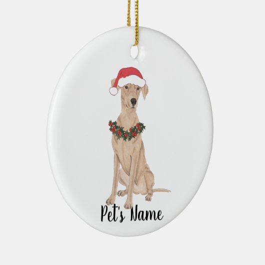 Décoration En Céramique Noël Pinscher Allemand Personnalisé (Droite)