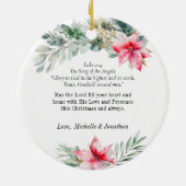 Décoration En Céramique Noël Poinsettia À feuillage persistant Bible Flora (Dos)