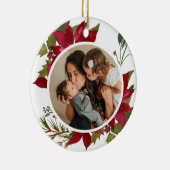 Décoration En Céramique Noël Poinsettia Joyeux Noël Photo (Droite)