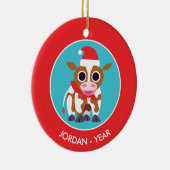 Décoration En Céramique Noël Reba la vache (Droite)